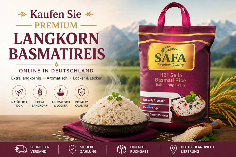Kaufen Sie Premium Langkorn Basmatireis online in Deutschland